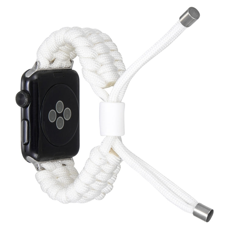 Stretch Plain Silicone Bean Watch Band For Apple Watch 9 41mm(White) - Watch Bands by PMC TechLife | Online Shopping South Africa | PMC TechLife
