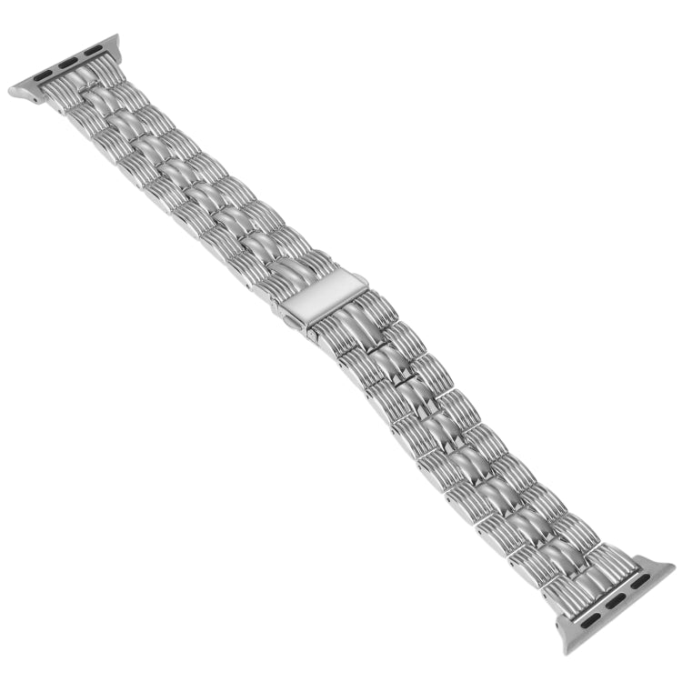 3-Beads Stripe Metal Watch Band For Apple Watch 4 40mm(Silver) -  by PMC TechLife | Online Shopping South Africa | PMC TechLife