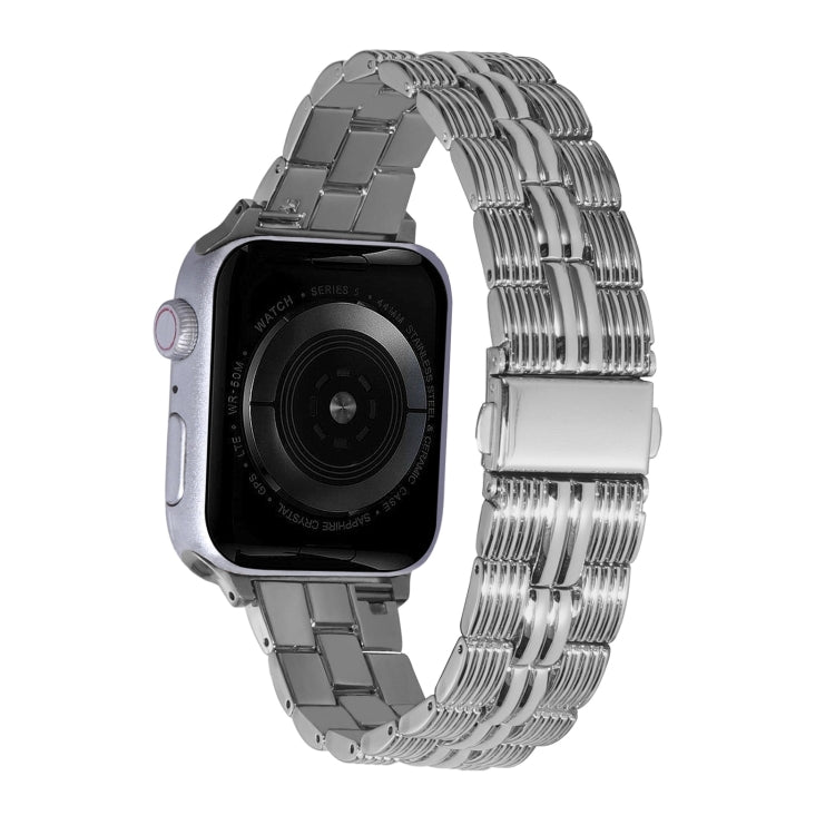 3-Beads Stripe Metal Watch Band For Apple Watch 42mm(Silver) -  by PMC TechLife | Online Shopping South Africa | PMC TechLife