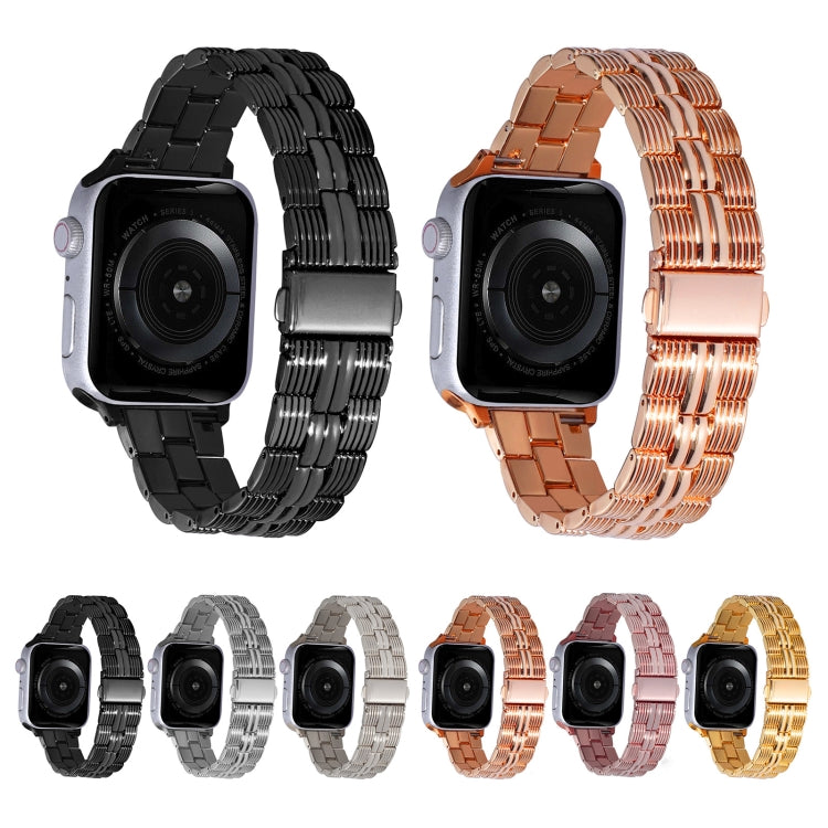 3-Beads Stripe Metal Watch Band For Apple Watch 2 42mm(Starlight) -  by PMC TechLife | Online Shopping South Africa | PMC TechLife