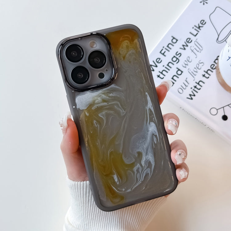 For iPhone 13 Pro Oil Painting Electroplating TPU Phone Case(Grey) - iPhone 13 Pro Cases by PMC TechLife | Online Shopping South Africa | PMC TechLife