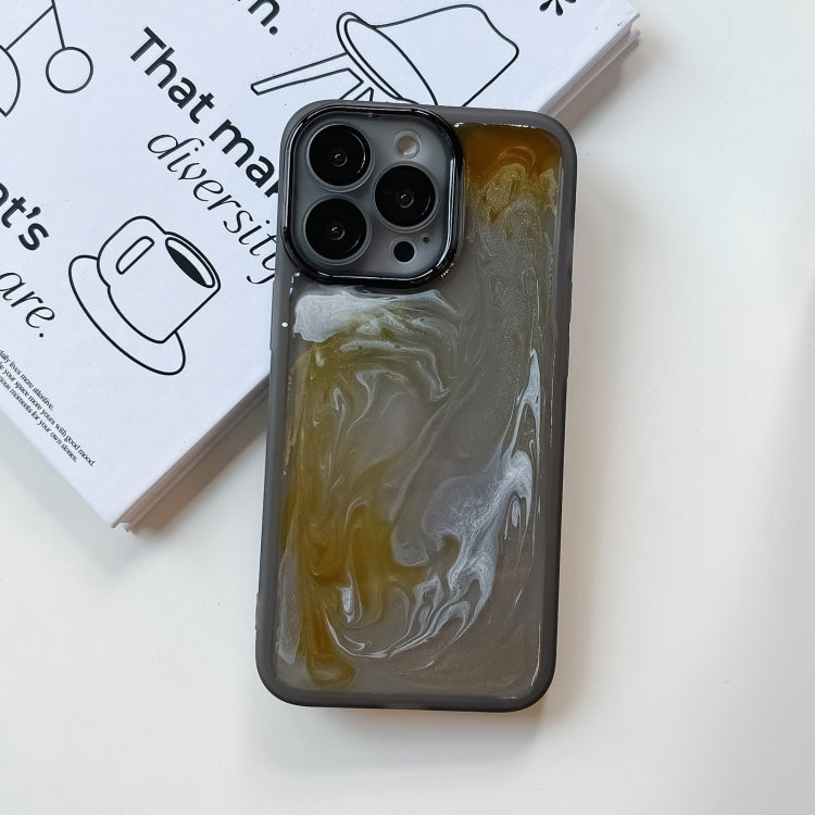 For iPhone 13 Pro Oil Painting Electroplating TPU Phone Case(Grey) - iPhone 13 Pro Cases by PMC TechLife | Online Shopping South Africa | PMC TechLife