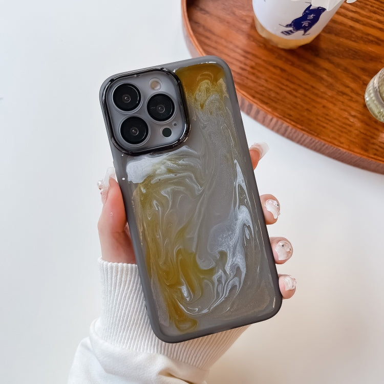 For iPhone 13 Pro Oil Painting Electroplating TPU Phone Case(Grey) - iPhone 13 Pro Cases by PMC TechLife | Online Shopping South Africa | PMC TechLife