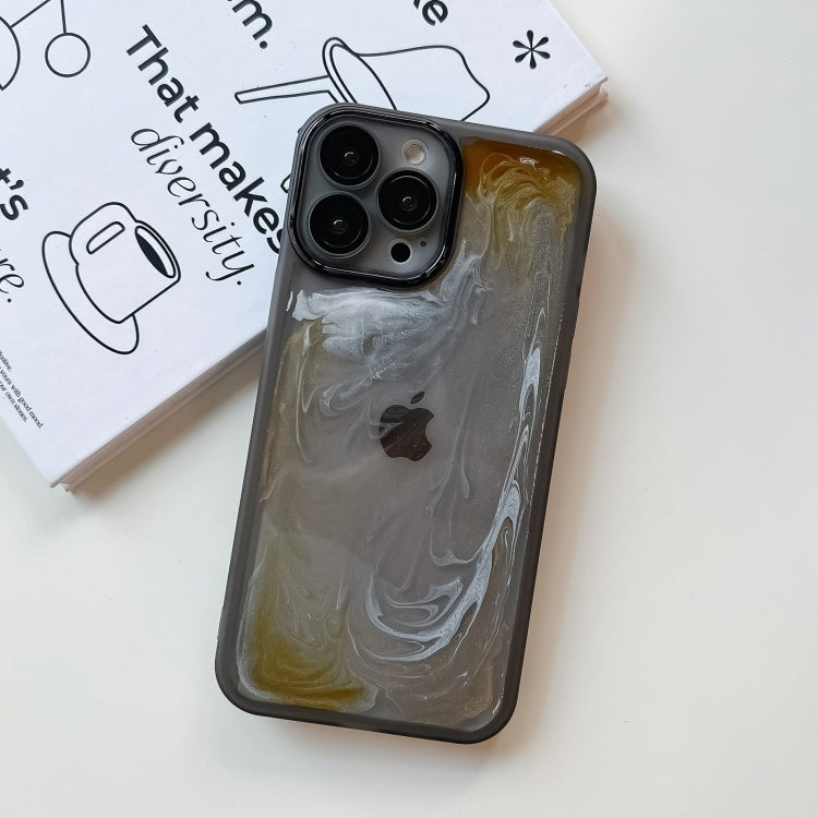 For iPhone 13 Pro Max Oil Painting Electroplating TPU Phone Case(Grey) - iPhone 13 Pro Max Cases by PMC TechLife | Online Shopping South Africa | PMC TechLife