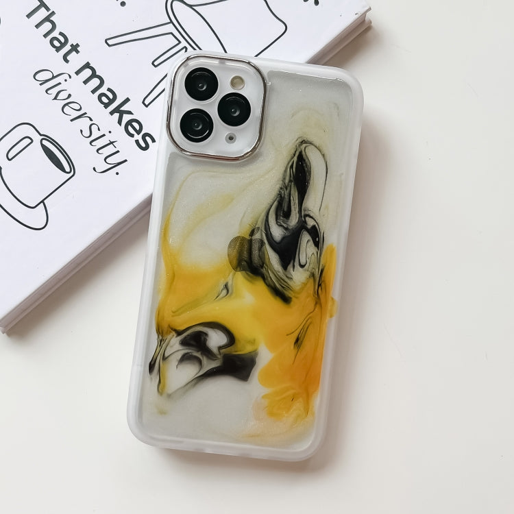 For iPhone 11 Pro Oil Painting Electroplating TPU Phone Case(White) - iPhone 11 Pro Cases by PMC TechLife | Online Shopping South Africa | PMC TechLife