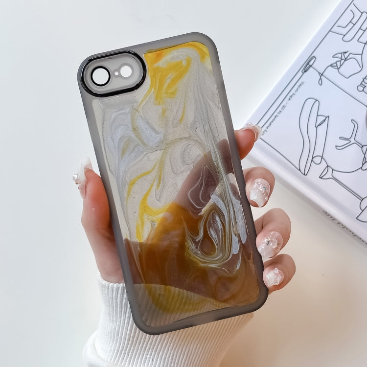 For iPhone SE 2022/2020 / 8 / 7 Oil Painting Electroplating TPU Phone Case(Grey) - iPhone SE 2022 / 2020 / 8 / 7 Cases by PMC TechLife | Online Shopping South Africa | PMC TechLife