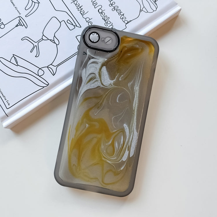 For iPhone SE 2022/2020 / 8 / 7 Oil Painting Electroplating TPU Phone Case(Grey) - iPhone SE 2022 / 2020 / 8 / 7 Cases by PMC TechLife | Online Shopping South Africa | PMC TechLife