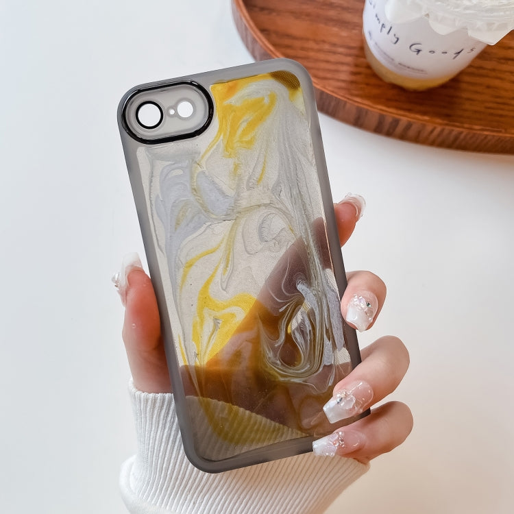 For iPhone SE 2022/2020 / 8 / 7 Oil Painting Electroplating TPU Phone Case(Grey) - iPhone SE 2022 / 2020 / 8 / 7 Cases by PMC TechLife | Online Shopping South Africa | PMC TechLife