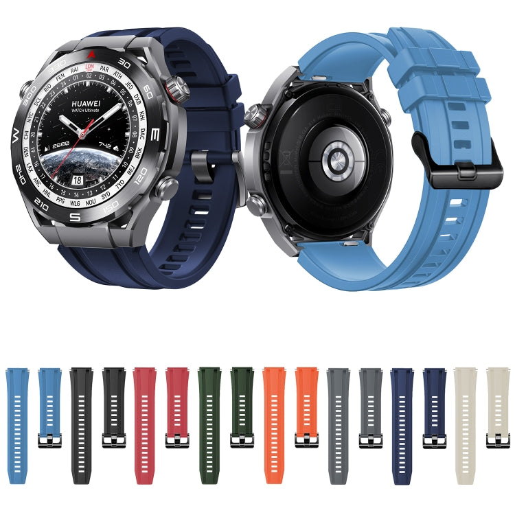 2pcs Regular Style For Huawei Watch Ultimate Silicone Replacement Watch Band(Midnight Blue) -  by PMC TechLife | Online Shopping South Africa | PMC TechLife
