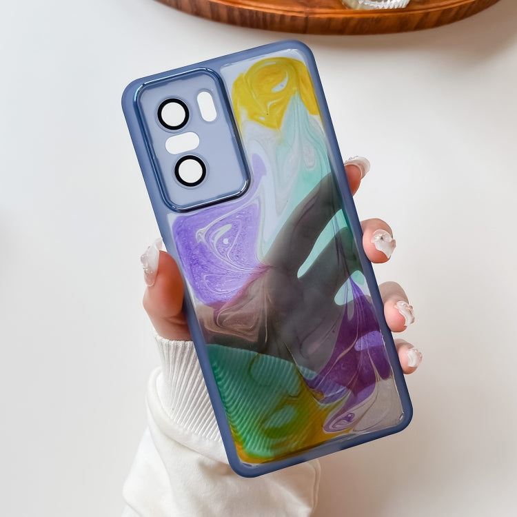 For Xiaomi Redmi K40 Pro Oil Painting Electroplating TPU Phone Case(Blue) - free shipping - PMC TechLife - Order now!