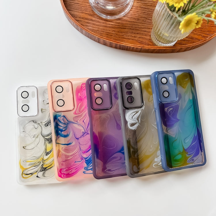 For Xiaomi Redmi K40 Pro Oil Painting Electroplating TPU Phone Case(Blue) - free shipping - PMC TechLife - Order now!