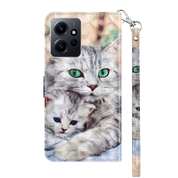 For Xiaomi Redmi Note  12 Pro+ 5G Global 3D Painted Pattern Leather Phone Case(Two Loving Cats) - free shipping - PMC TechLife - Order now!