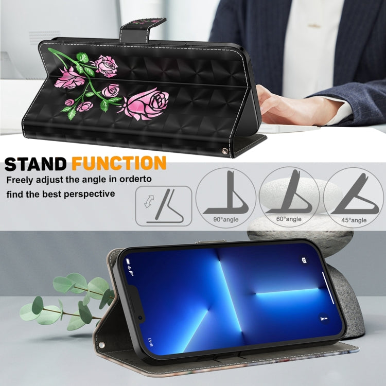 For Xiaomi 12 3D Painted Pattern Leather Phone Case(Rose) - free shipping - PMC TechLife - Order now!