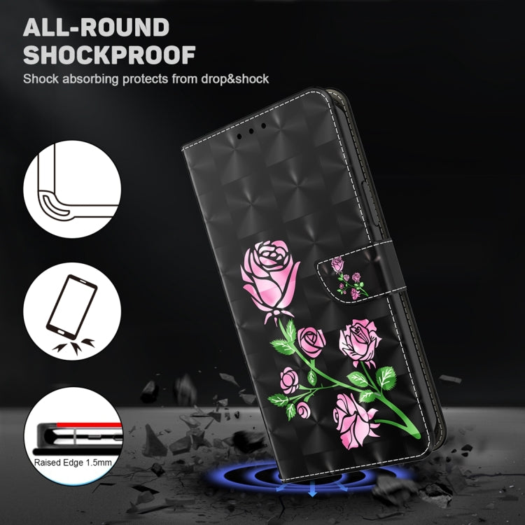 For Xiaomi 12 3D Painted Pattern Leather Phone Case(Rose) - free shipping - PMC TechLife - Order now!