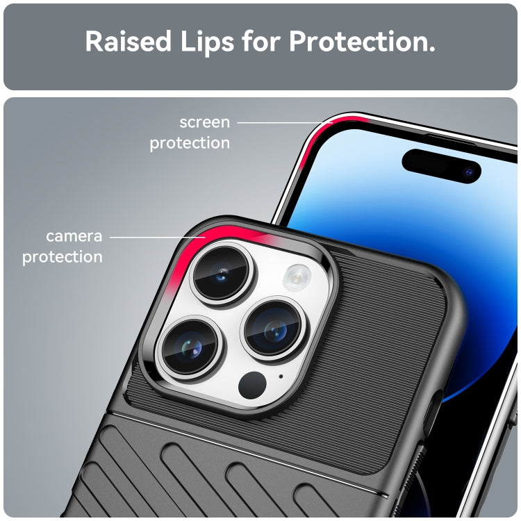 For iPhone 15 Pro Max Thunderbolt Shockproof TPU Phone Case(Black) - iPhone 15 Pro Max Cases by PMC TechLife | Online Shopping South Africa | PMC TechLife | Buy Now Pay Later Mobicred