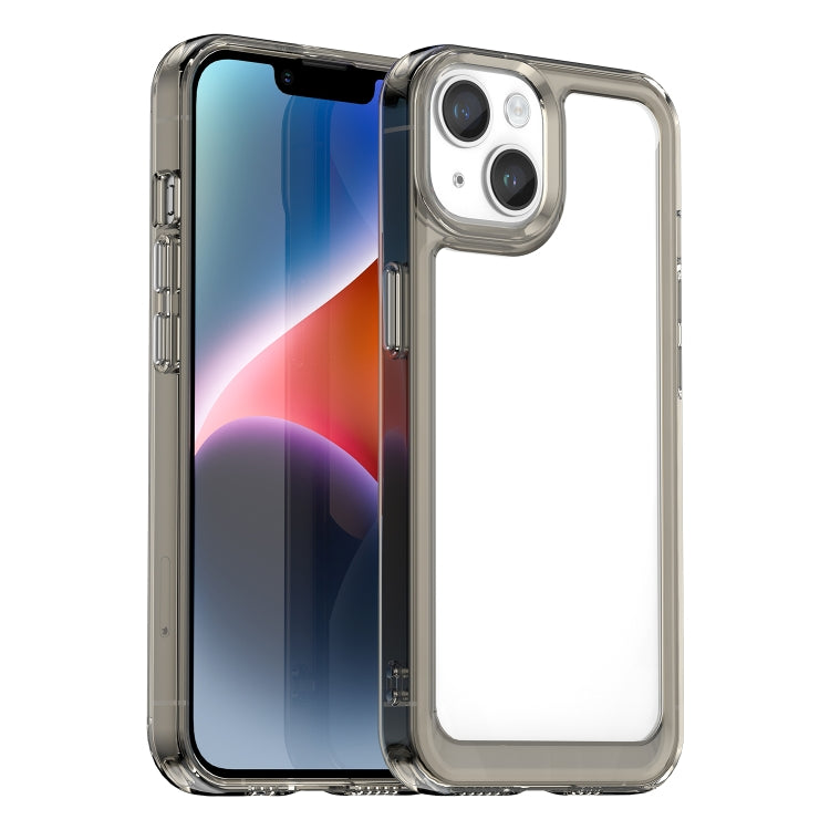 For iPhone 15 Plus Colorful Series Acrylic + TPU Phone Case(Transparent Grey) - iPhone 15 Plus Cases by PMC TechLife | Online Shopping South Africa | PMC TechLife