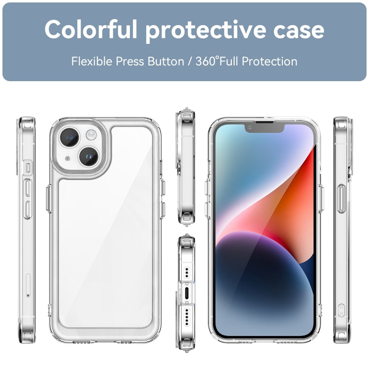 For iPhone 15 Plus Colorful Series Acrylic + TPU Phone Case(Transparent) - iPhone 15 Plus Cases by PMC TechLife | Online Shopping South Africa | PMC TechLife