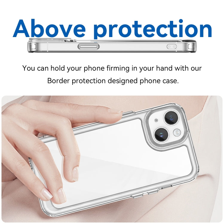 For iPhone 15 Plus Colorful Series Acrylic + TPU Phone Case(Transparent) - iPhone 15 Plus Cases by PMC TechLife | Online Shopping South Africa | PMC TechLife