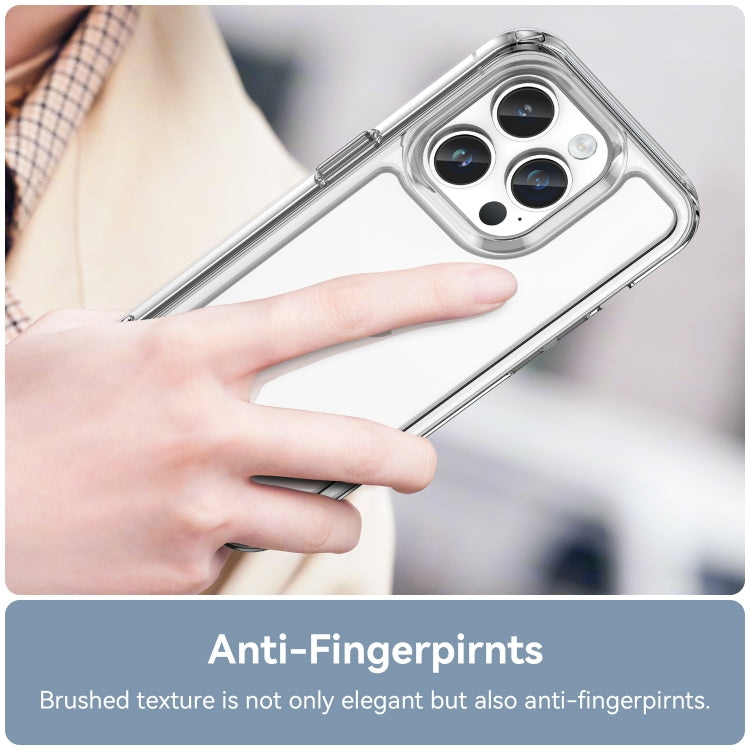 For iPhone 15 Pro Colorful Series Acrylic + TPU Phone Case(Transparent) - iPhone 15 Pro Cases by PMC TechLife | Online Shopping South Africa | PMC TechLife | Buy Now Pay Later Mobicred