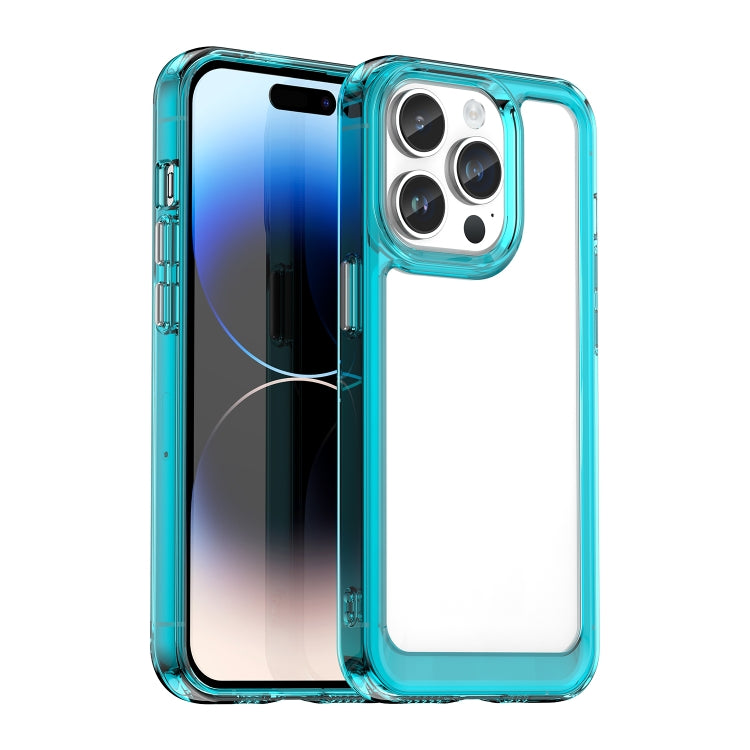 For iPhone 15 Pro Max Colorful Series Acrylic + TPU Phone Case(Transparent Blue) - iPhone 15 Pro Max Cases by PMC TechLife | Online Shopping South Africa | PMC TechLife