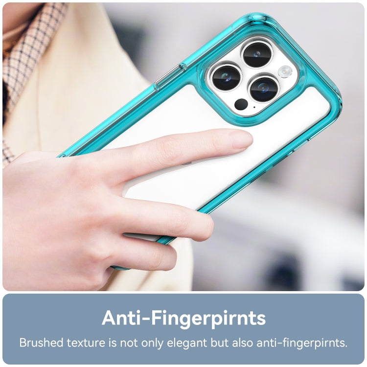 For iPhone 15 Pro Max Colorful Series Acrylic + TPU Phone Case(Transparent Blue) - iPhone 15 Pro Max Cases by PMC TechLife | Online Shopping South Africa | PMC TechLife
