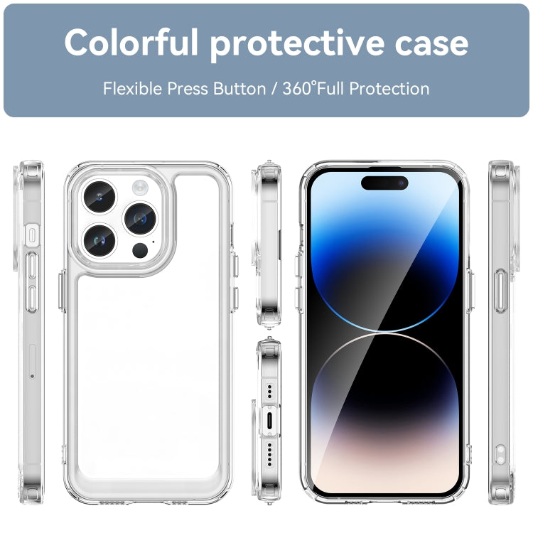 For iPhone 15 Pro Max Colorful Series Acrylic + TPU Phone Case(Transparent) - iPhone 15 Pro Max Cases by PMC TechLife | Online Shopping South Africa | PMC TechLife
