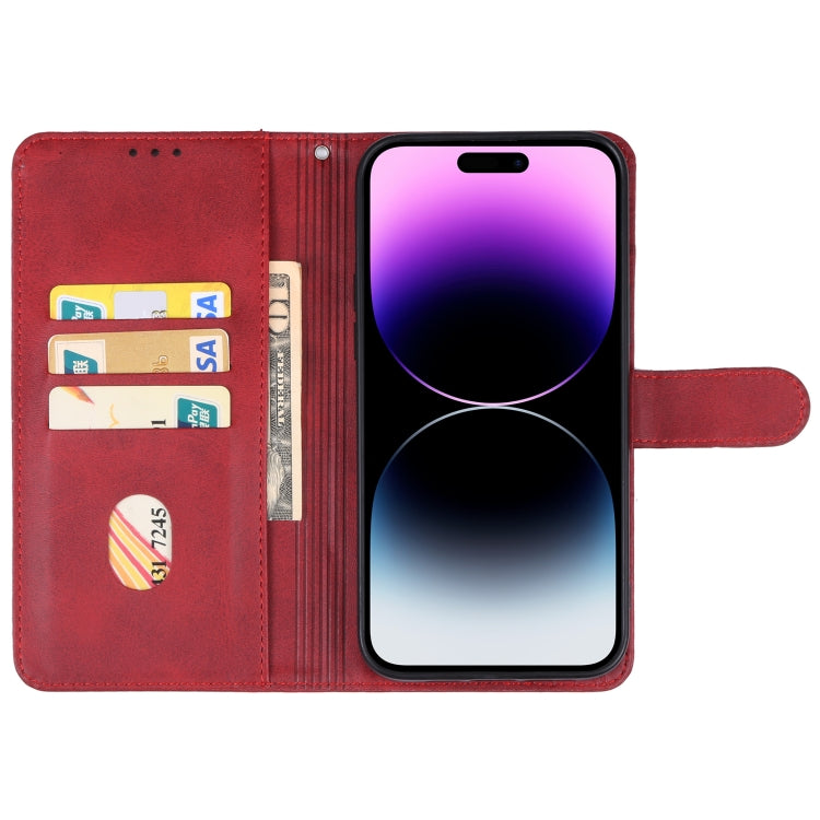 For iPhone 15 Pro Max Leather Phone Case(Red) - iPhone 15 Pro Max Cases by PMC Jewellery | Online Shopping South Africa | PMC Jewellery