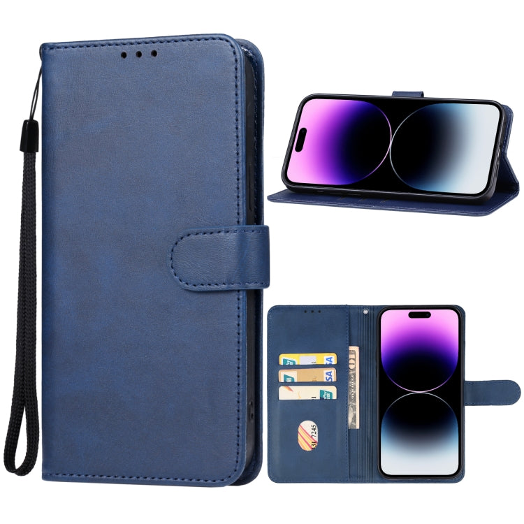 For iPhone 15 Pro Max Leather Phone Case(Blue) - iPhone 15 Pro Max Cases by PMC Jewellery | Online Shopping South Africa | PMC Jewellery