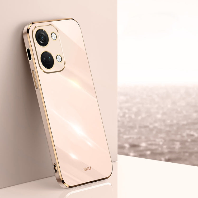 For OnePlus Ace 2V XINLI Straight Edge 6D Electroplate TPU Phone Case(Pink) - free shipping - PMC TechLife - Order now!