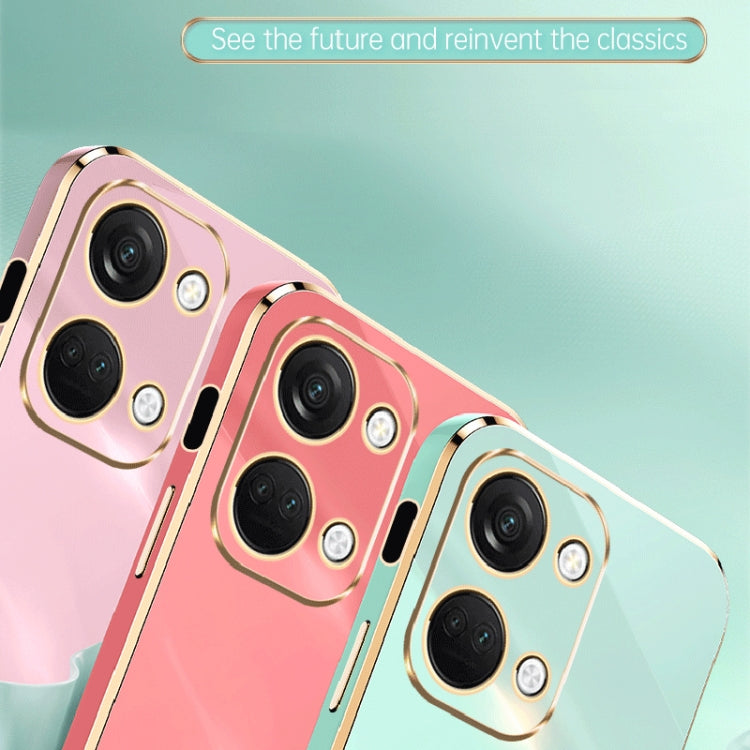 For OnePlus Ace 2V XINLI Straight Edge 6D Electroplate TPU Phone Case(Pink) - free shipping - PMC TechLife - Order now!