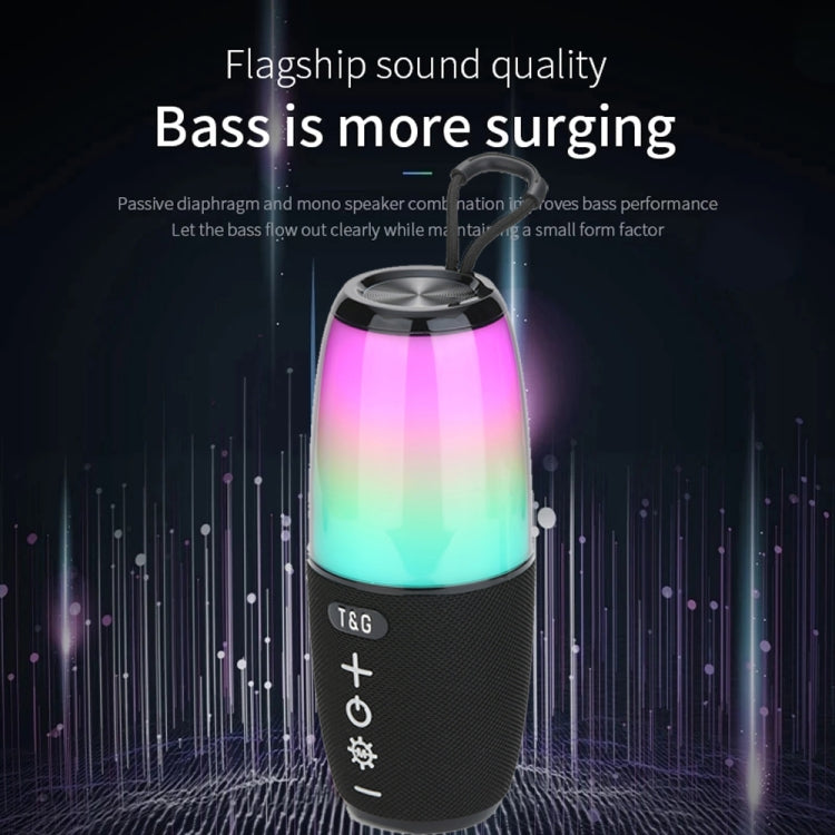 T&G TG644 5W High Power RGB Light Portable Bluetooth Speaker(Blue) - Waterproof Speaker by T&G | Online Shopping South Africa | PMC TechLife | Buy Now Pay Later Mobicred