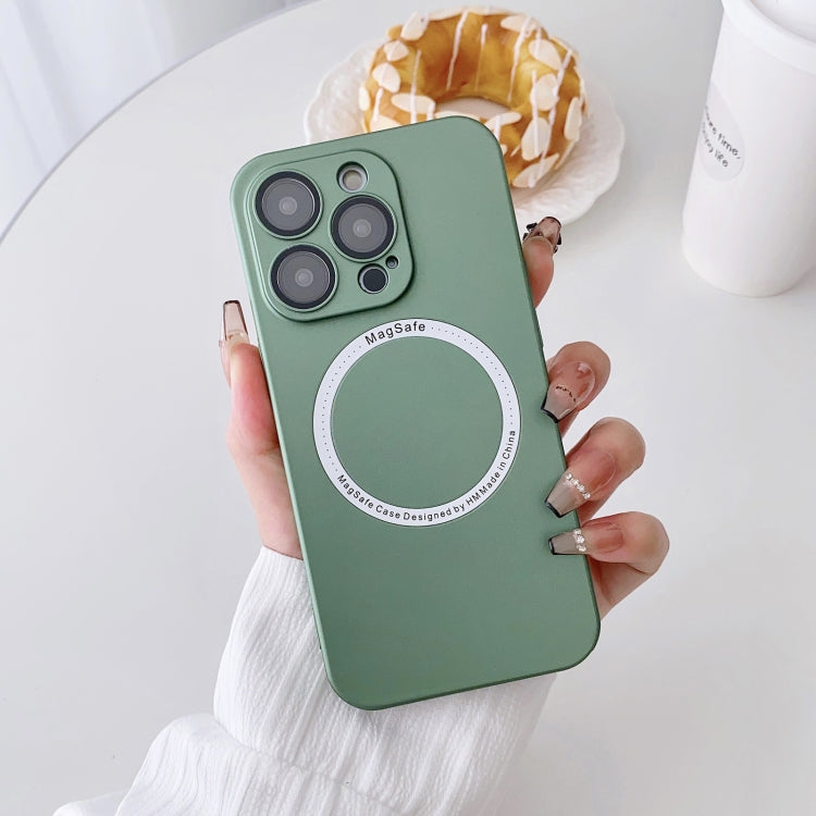 For iPhone 13 Magsafe Magnetic PC Shockproof Phone Case With Camera Lens(Green) - iPhone 13 Cases by PMC Jewellery | Online Shopping South Africa | PMC Jewellery