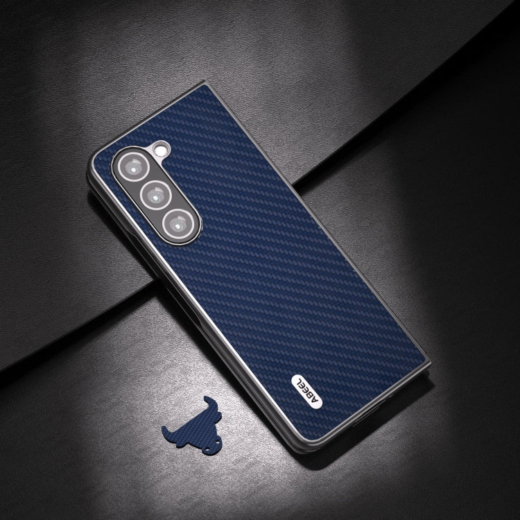 For Samsung Galaxy Z Fold5 ABEEL Carbon Fiber Texture Protective Phone Case(Dark Blue) - free shipping - PMC TechLife - Order now!