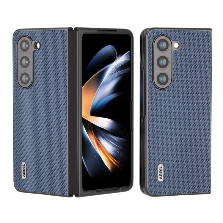 For Samsung Galaxy Z Fold5 ABEEL Carbon Fiber Texture Protective Phone Case(Light Blue) - free shipping - PMC TechLife - Order now!