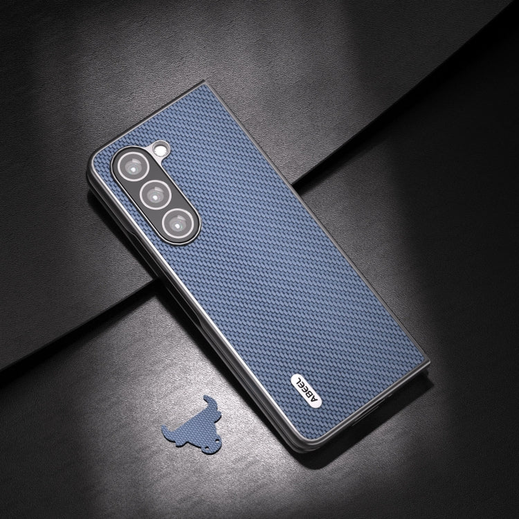 For Samsung Galaxy Z Fold5 ABEEL Carbon Fiber Texture Protective Phone Case(Light Blue) - free shipping - PMC TechLife - Order now!