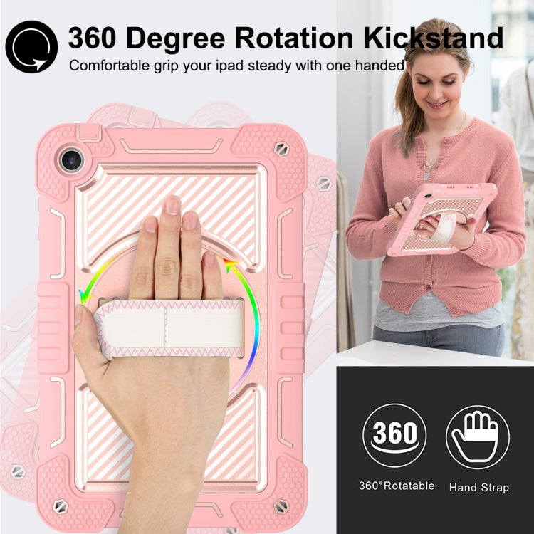 For Huawei MatePad SE 10.4 360 Degree Rotation PC Contrast Silicone Tablet Case(Rose Gold) - free shipping - PMC TechLife - Order now!