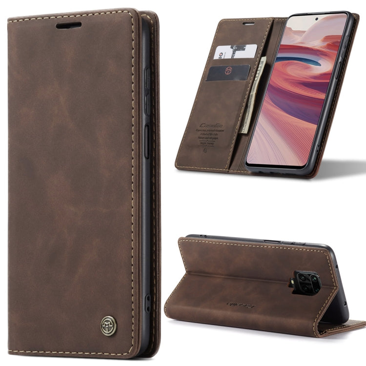 For Xiaomi Redmi Note 9 Pro/Note 9 Pro Max/Note 9s CaseMe 013 Multifunctional Horizontal Flip Leather Case, with Card Slot & Holder & Wallet(Coffee) - free shipping - PMC TechLife - Order now!