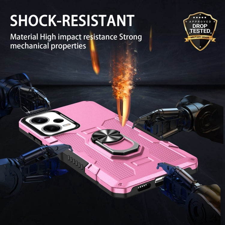 For Xiaomi Redmi Note 12 Pro 5G Global / Poco X5 Pro Ring Holder Armor Hybrid Phone Case(Pink) - free shipping - PMC TechLife - Order now!