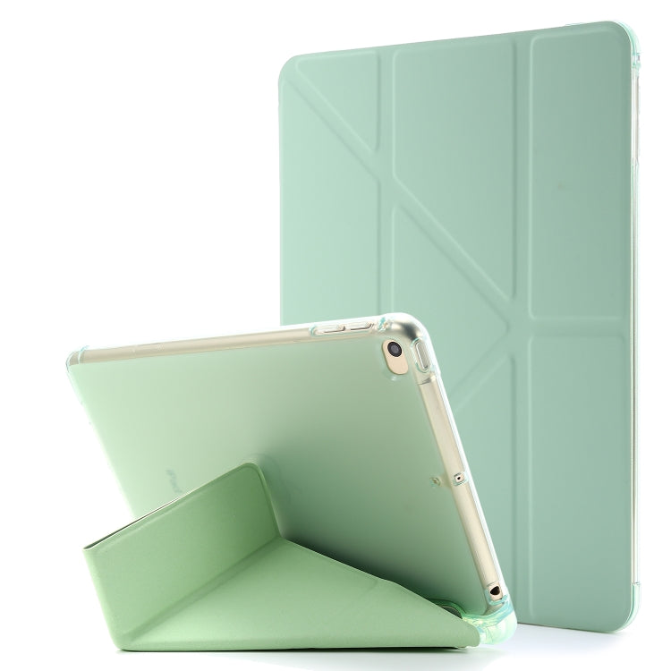 For iPad Mini (2019) Airbag Deformation Horizontal Flip Leather Case with Holder & Pen Holder(Mint Green) - free shipping - PMC TechLife - Order now!