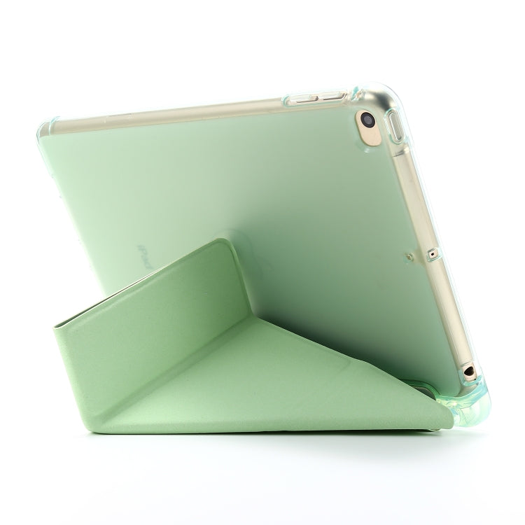 For iPad Mini (2019) Airbag Deformation Horizontal Flip Leather Case with Holder & Pen Holder(Mint Green) - free shipping - PMC TechLife - Order now!
