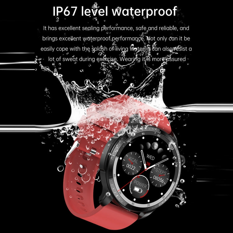 T52 1.39 inch IP67 Waterproof Silicone Band Smart Watch Supports Bluetooth Call / Blood Oxygen / Body Temperature Monitoring(Red) -  by PMC Jewellery | Online Shopping South Africa | PMC Jewellery