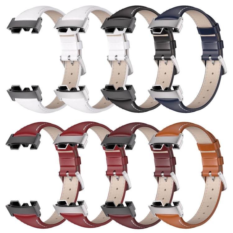 For Redmi Watch 3 Mijobs Genuine Leather Slim Watch Band(Black) -  by MIJOBS | Online Shopping South Africa | PMC TechLife