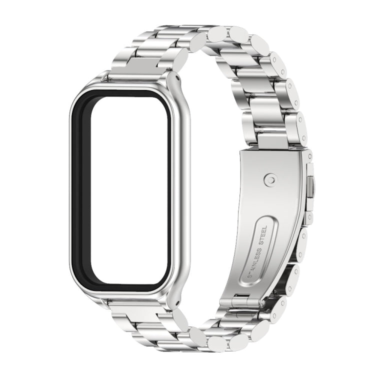 For Redmi Band 2 Mijobs Metal Shell + Three-Bead Stainless Steel Watch Band(Silver) -  by MIJOBS | Online Shopping South Africa | PMC Jewellery