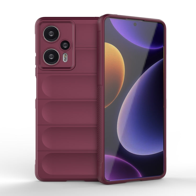 For Xiaomi Redmi Note 12 Turbo Magic Shield TPU + Flannel Phone Case(Wine Red) - free shipping - PMC TechLife - Order now!