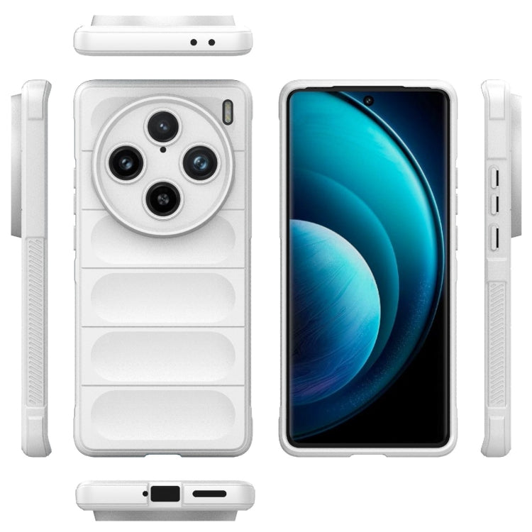 For vivo X100 Pro 5G Magic Shield TPU + Flannel Phone Case(White) - free shipping - PMC TechLife - Order now!