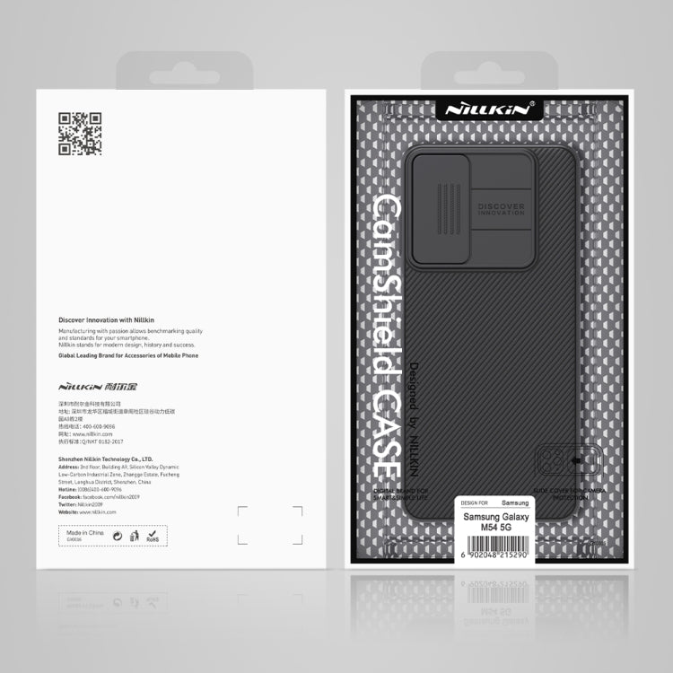 For Samsung Galaxy M54 5G NILLKIN Black Mirror Series Camshield PC Phone Case(Blue) - Galaxy Phone Cases by NILLKIN | Online Shopping South Africa | PMC TechLife | Buy Now Pay Later Mobicred