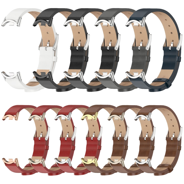 For Xiaomi Mi Band 8 / 9 / 9 NFC Mijobs Microfiber PU Leather Watch Band(Black Silver) - Watch Bands by MIJOBS | Online Shopping South Africa | PMC TechLife | Buy Now Pay Later Mobicred