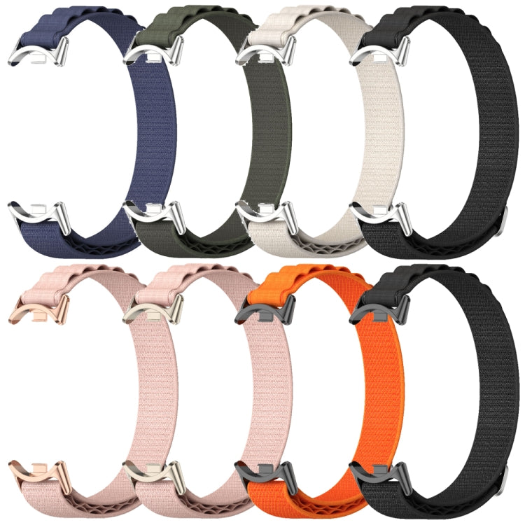 For Xiaomi Mi Band 8 / 9 / 9 NFC Mijobs Nylon Breathable Watch Band(Pink Light Gold) - Watch Bands by MIJOBS | Online Shopping South Africa | PMC TechLife | Buy Now Pay Later Mobicred