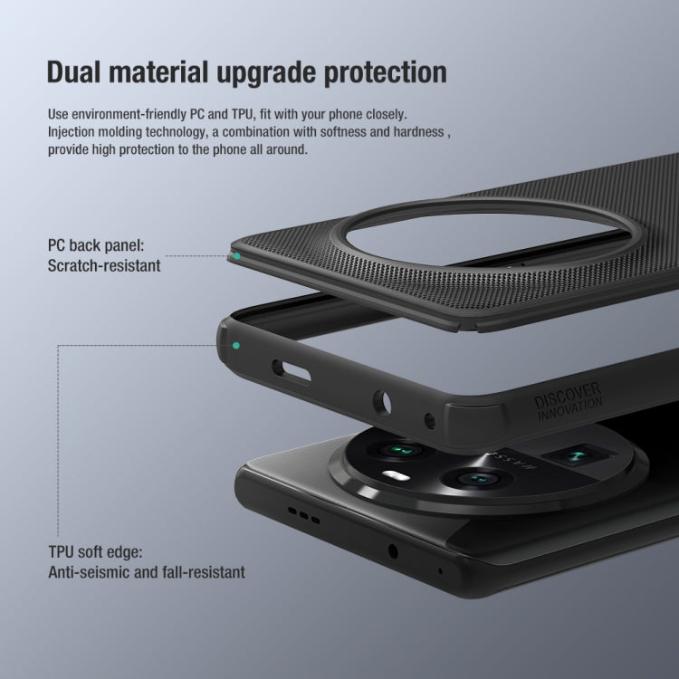 For OPPO Find X6 NILLKIN Frosted Shield Pro PC + TPU Phone Case(Green) - OPPO Cases by NILLKIN | Online Shopping South Africa | PMC TechLife | Buy Now Pay Later Mobicred