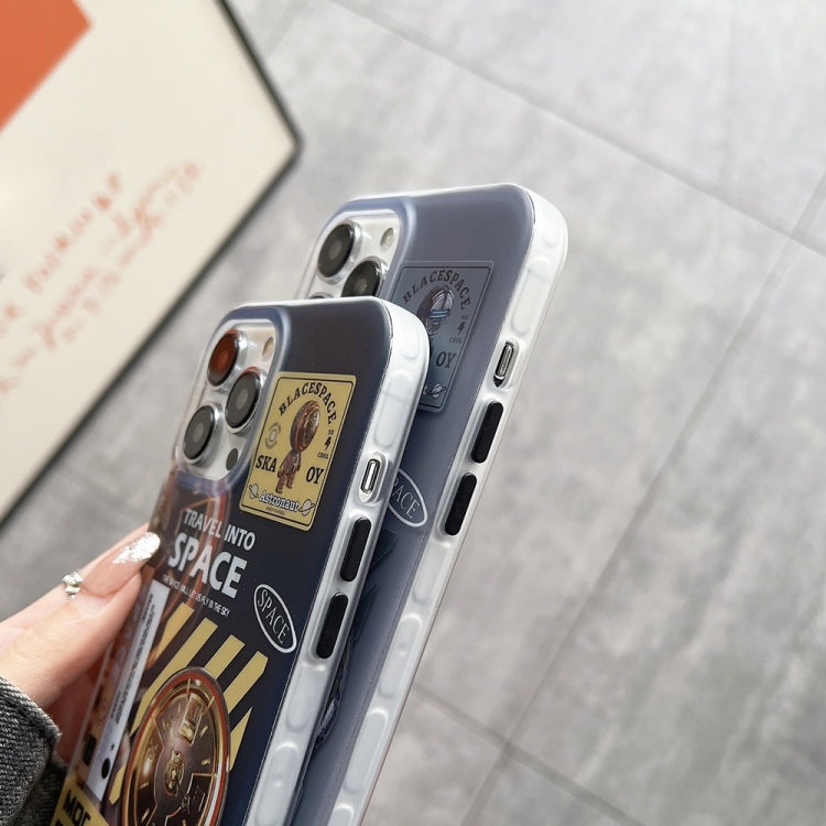 For iPhone 14 Pro Max Dual-side IMD Astronaut Frosted Phone Case(Blue Grey) - free shipping - PMC TechLife - Order now!
